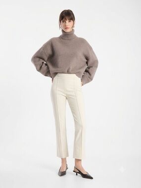 Raffaello Rossi Cream Macy 7/8 Pull-On Ankle Pants - US 8 (38)